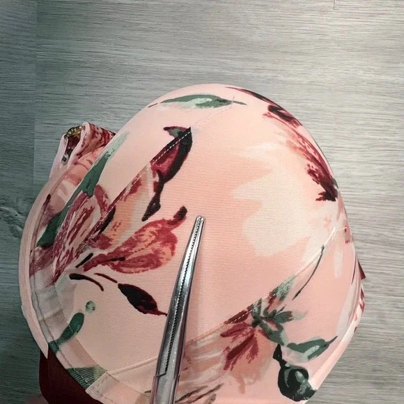 Cacique Pink Floral Boost Plunge Bra Front Closure 42C - Picture 7 of 10